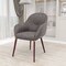 Leisuremod Elias Dining Chair Upholstered in Leather Velvet and Powder Coated Iron Legs EDC21BR - alternate 3
