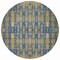 Homeroots 8' Blue Taupe And Beige Round Moroccan Washable Indoor Outdoor Area Rug 577189 - alternate 4