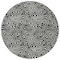 Homeroots 8' Black And Ivory Round Abstract Washable Indoor Outdoor Area Rug 599690 - alternate 3