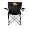 Picnic Time Family Of Brands NCAA Iowa Hawkeyes PTZ Camp Chair - Beach Chair with Carrying Bag, Black 804-00-179-224-0 - alternate 1