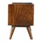 Homeroots 35in Brown Linen and Solid Wood Upholstered Storage Bench With Cabinet 717466 - alternate 4