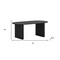 Homeroots 67" Black Solid Wood Double Pedestal Base Oval Dining Table 712156 - alternate 2