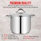 Bakken-Swiss Deluxe 20-Quart Stainless Steel Stockpot with Tempered Glass Lid, Heavy Duty BKSSQ20 - alternate 2