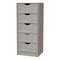 Homeroots 18" Gray Five Drawer Standard Chest 552267 - alternate 1