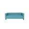 Homeroots 80" Teal Blue Polyester Sofa With Black Legs 530483 - alternate 3
