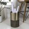 Happimess Asher Modern 4.13-Gallon 2-Tone Faux Wicker/Metal Cylinder Waste Basket, Bronze/Coffee HPM1102A - alternate 6