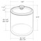 Azar Displays Small Round Candy Bin with Acrylic Lid - 1.34 Gallon Airtight Food Storage 400423 - alternate 5