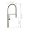 Blanco culina Semi-Pro 1.5 GPM, Satin Platinum 443252 - alternate 3