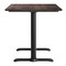 Flash Furniture 48" x 30" Tabletop, Seamless Surface Technology, Dark Brown and 5" x 22" Black Table Height T-Bases ST-REC3048-WBR-T0522-GG - alternate 4
