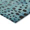 Homeroots 8' Blue Terra Cotta And Black Round Abstract Washable Indoor Outdoor Area Rug 603085 - alternate 4