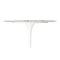 Homeroots 32" White Rounded Marble And Metal Pedestal Base Dining Table 520849 - alternate 8