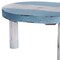 Homeroots 10in Blue And White Solid Wood Handmade Round Riser 636198 - alternate 2