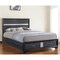 Homeroots Black And Gray Wood Queen With Two Drawers Bed Frame 347071 - alternate 4