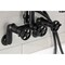 Kingston Brass Wall Mount Clawfoot Tub Faucet, Matte Black AE8450CG - alternate 3