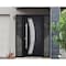 Vdomdoors Steel Door Deux 6500 Black 2 Sidelight Exterior Windows Stainless Inserts Single Modern Painted-W16 DEUX6500EXD-BLK-W16+36+16 x H80-Right-hand Inswing - alternate 3