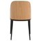 Leisuremod Tule Fabric Dining Side Chair with Powder-Coated Steel Frame, Natural Wood/Beige TCNW18BG - alternate 4