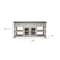 Homeroots 60" Ivory Solid Wood Open shelving Distressed TV Stand 528759 - alternate 4