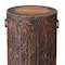 Homeroots 24" Natural And Smoky Black Reclaimed Wood Round Drum End Table 716347 - alternate 3