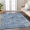Homeroots 8' X 10' Navy Blue And Ivory Geometric Washable Indoor Outdoor Area Rug 594578 - alternate 5