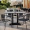 Flash Furniture TopGuard 30" x 48" Gray Faux Concrete Outdoor Seamless Surface Technology Wrapped Tabletop ST-RT30X48INB-1-M-3A-CM-GY-GG - alternate 6