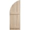 Ekena Millwork Riverwood 3 Board Joined Board-n-Batten w/Quarter Round Arch Top Faux Wood Shutters, 16 1/2"W x 46"H SHUBJQ16X46RWPR - alternate 6