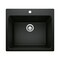 Blanco Liven SILGRANIT 25in Single Bowl Dual Mount Laundry Sink - Coal Black 442924 - alternate 1