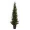 Pure Garden 5-Foot-Tall Artificial Cedar Topiary Trees Potted Indoor Outdoor UV Protection Plastic Tree in Pot 50-LG1110 - alternate 1