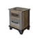 Homeroots 27" Brown Two Drawer Nightstand 527077 - alternate 3