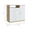 Homeroots 36" White and Natural Four Drawer Combo Dresser With Open Shelf 544046 - alternate 5