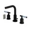 Kingston Brass Widespread Bathroom Faucet with Brass Pop-Up, Matte Black FSC8950KPS - alternate 1