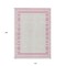 Homeroots 10' X 14' Pink And Ivory Striped Washable Indoor Outdoor Area Rug 610497 - alternate 3