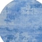 Homeroots 8' Navy Blue And Ivory Round Abstract Washable Indoor Outdoor Area Rug 602727 - alternate 4