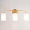 Vaxcel Shelby 3 Light Gold Brass Transitional Bathroom Vanity Fixture White Glass W0484 - alternate 5