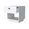 Homeroots 20" White Wood One Drawer Nightstand with Integrated Tech 518173 - alternate 3