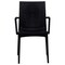Leisuremod Mace Mid-Century 7-Piece Rectangular Outdoor Dining Set with 4 Side Chairs and 2 Armchairs, Black MT55MC194A2BL - alternate 5