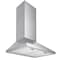 Victory 30-Inch 600 CFM Wall Mount Range Hood in Stainless Steel, Push Button Controls, LED Lights Classic-30 - alternate 1