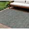 Homeroots 9' X 12' Teal Blue Beige And Taupe Floral Washable Indoor Outdoor Area Rug 582312 - alternate 1
