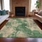 Homeroots 9' X 12' Fern Green And Beige Abstract Washable Indoor Outdoor Area Rug 630685 - alternate 4