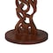 Bali & Pari Donna Nightstand with Pedestal Base - Mahogany Wood Bedside Side Table with Round Tabletop 270-14689-ZORO - alternate 3