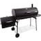 Char-Broil Deluxe Offset Charcoal Smoker Grill, 3 -Grate, 925 sq-in Primary Cooking Surface, Black, Steel Body 21201571 - alternate 1