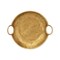 Homeroots 10in Gold Cast Iron Handmade Round Trinket Tray With Handles 634802 - alternate 5