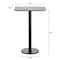 Flash Furniture 30" x 24" Tabletop, Seamless Surface Technology, Gray Faux Concrete, 18" Round Black Bar Height Base ST-REC2430-CMGY-TR18B-GG - alternate 5