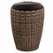 Elama 1 Piece Wicker Outdoor Ottoman Chair in Brown and Black ELM-829D-BROWN - alternate 6
