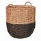 Happimess Laurel 19.49in Bohemian Hand-Woven Abaca Hamper Basket with Handles, Natural/Black BSK1003D - alternate 4