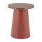Homeroots 23" Brown Wood and Faux Leather Round Pedestal End Table 632665 - alternate 6