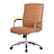 Boss Office Products Conference Chair, Chrome Arms, Caramel Vinyl, Chrome Base B696CRB-CML - alternate 3
