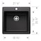 Blanco Liven SILGRANIT 21in Single Bowl Dual Mount Kitchen Sink - Anthracite 443227 - alternate 2