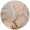 Homeroots 8' Round Orange Round Abstract Washable Non Skid Indoor Outdoor Area Rug 559699 - alternate 4