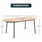 Leisuremod Oval 82.7 in W, 29.5 in L, MDF/Steel, Natural Wood TT84NW - alternate 7