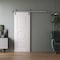 Sartodoors Barn Door 30 x 80 inches, BASIC 9801 White, 6.6FT Silver Rail Track Heavy Hardware Set, Solid Pan BASIC9801BD-S-SKIN-30 - alternate 4